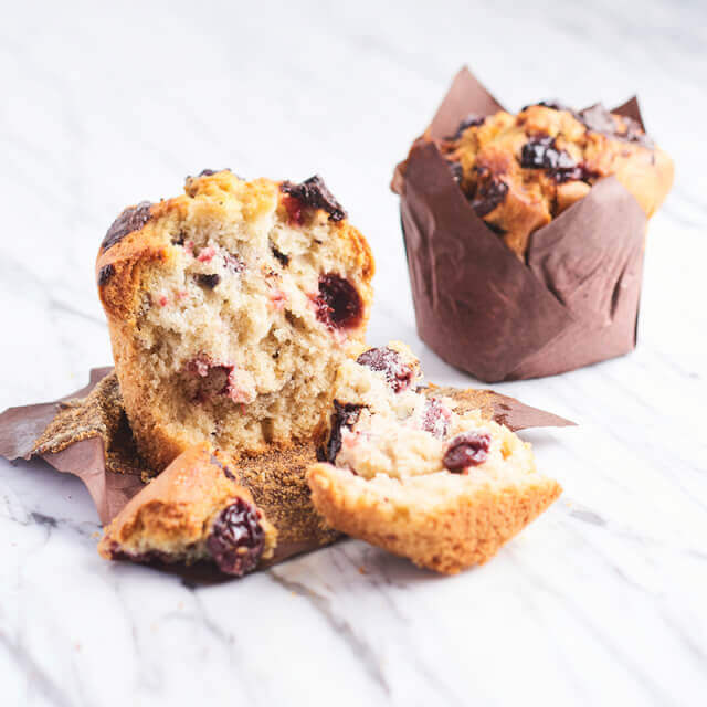 Çikolatalı Vişneli Muffin Kek